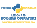 Python Tutorial Boolean Operators In Python