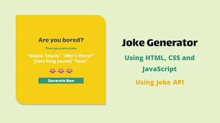 Joke Generator Using HTML CSS and JavaScript Fun Web Development Project