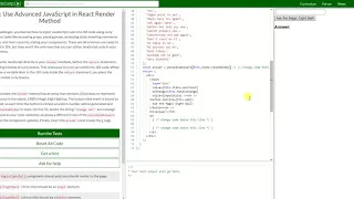 REACT Use Advanced JavaScript in React Render Method 39