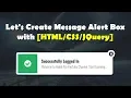 Custom Alert Box using JQUERY