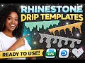 Multi-Layer Drip Scatter Rhinestone Tutorial Silhouette Studio Training