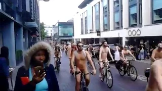 the world naked protest bike ride brighton 2018