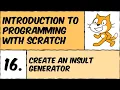 Scratch Lesson Create an insult generator