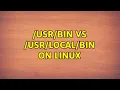Unix Linux vs bin on Linux 5 Solutions