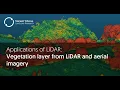 Applications of LiDAR Vegetation layer from LiDAR and aerial imagery