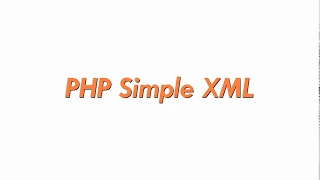 PHP Simple XML