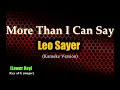 Download Lagu More Than I Can Say - Leo Sayer | Lower Key | Karaoke Version