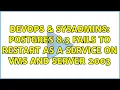 DevOps SysAdmins Postgres 8 3 fails to restart as a service on VMS and Server 2003