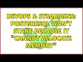 DevOps SysAdmins PostgreSQL won t start because it Cannot allocate memory 3 Solutions