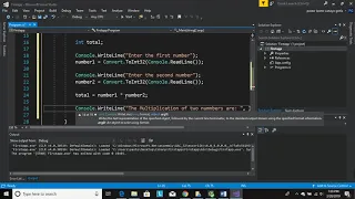 C user input multiplication operation