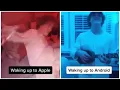 How android users wake up vs how iPhone users wake up iPhone vs android alarms tiktok