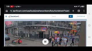 Earthcam on Bourbon Street in New Orleans