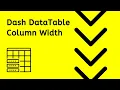 DataTable Width of Columns and Cells -