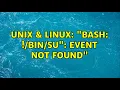 Unix Linux bash event not found 3 Solutions