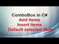 C combobox add Item remove Item Insert Item and Make default Item