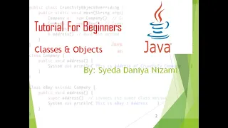 Classes and Objects Java Programming