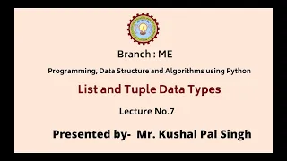 Programming Data Structures and Algorithms Using Python AKTU Digital Education