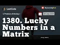 1380 Lucky Numbers in a Matrix using Java Leetcode 19 July 2024 Array Matrix Java