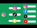 Social Media Logo Animation Pack Green Screen PNG 4K Download
