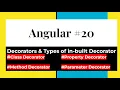 Angular - Decorators in Angular Types of Decorator in Angular