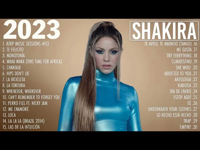 Download MP3 Shakira Exitos - Shakira Sus Mejores Canciones 2023 - Shakira Grandes Exitos 2023