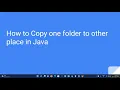 How to Copy One Folder To Other Place In Java Using nio - package