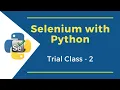 Selenium with Python Trial Class 2 Whizdom Trainings