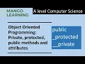 Public Private and Protected Methods and Attributes in Python OOP