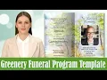Funeral Program Template - Greenery Design