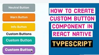 How to make custom button component in react native with typescript custom button component
