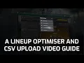 A lineup optimiser and CSV upload guide