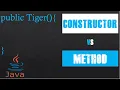 Constructors vs Methods in Java Coding With Tre