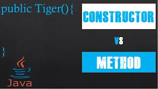 Constructors vs Methods in Java Coding With Tre