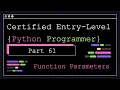 Certified Entry Level Python Programmer - Part 61