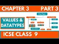 CHAPTER 3 VALUES AND DATA TYPES PART 3 ICSE CLASS IX COMPUTER APPLICATION