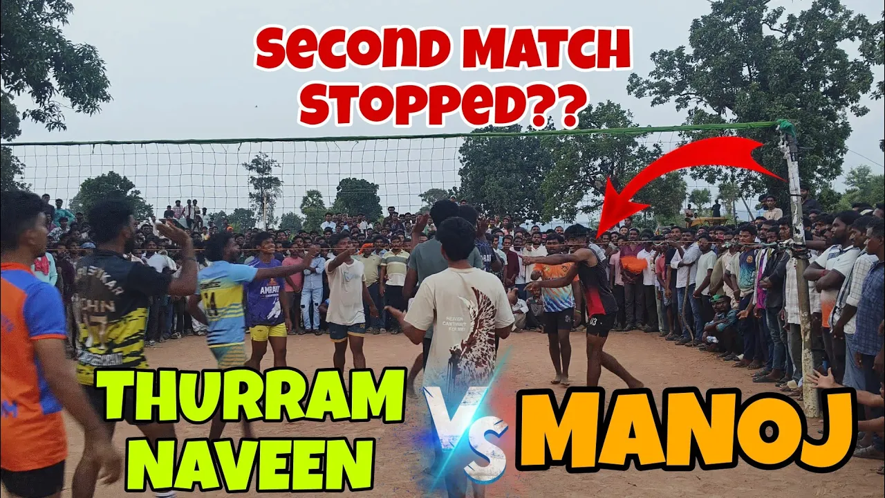 Match Stopped 😱? THURRAM NAVEEN🆚MANOJ | SET-2 | 40,000 | SINGLE ATTACKING MATCH , MANOJ DOUBLE BLOCK