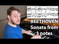 Beethoven builds this sonata out of 3 notes!