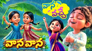 Vaana Vache | Vaana Vaana | Telugu Rhymes For Children | Rain Song For Kids | Mango Telugu Rhymes
