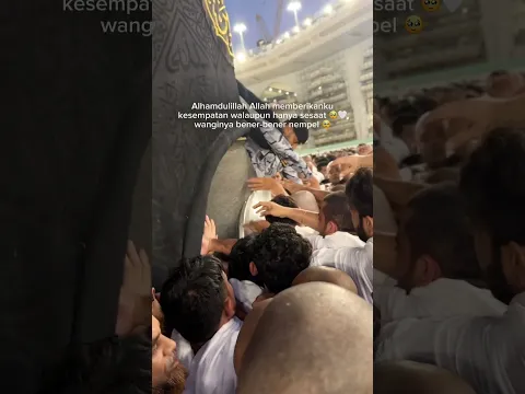 perjuangan ke Hajar Aswad #umroh #makkah #hajaraswad