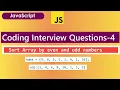 Sort an array by even and odd numbers Sorting in javascript javascript sort method JavaScript