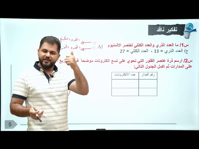 ⁣كيمياء الاول متوسط | الفصل الثاني | حل اسئلة مراجعة الدرس الاول