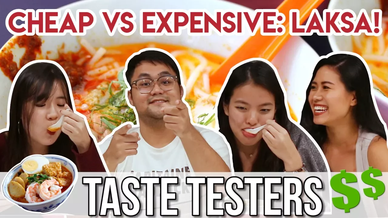 Cheap VS Expensive Laksa   Taste Testers   EP 14