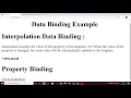 Angular session 6 Databinding 1 interpolation Databinding event Databinding property two way