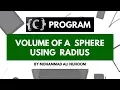 Volume of a SPHERE C PROGRAM By Mohammad Ali Nijhoom