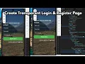 How to make transparent Login and Register page ui with background image in Flutter