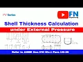 Shell Thickness Calculation under External Pressure in Pressure Vessels