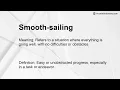 Smooth-sailing Meaning