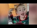 Young Eagles fan celebrates Advent calendar gift