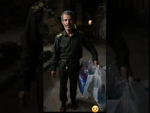 ضابط نقيب يمني يجمع قوارير البلاستيك لبيعها