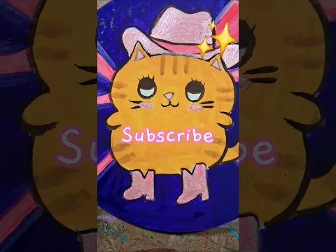 kitty cow girl boots 👢 😍 #subscribe #trending #youtubeshorts #art #painting #shorts #shortvideo #cat